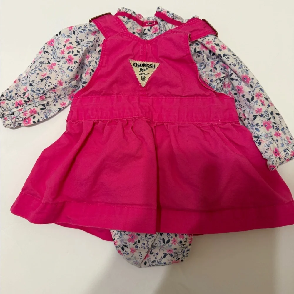 Oshkosh b gosh 2 piece skirt overall set.